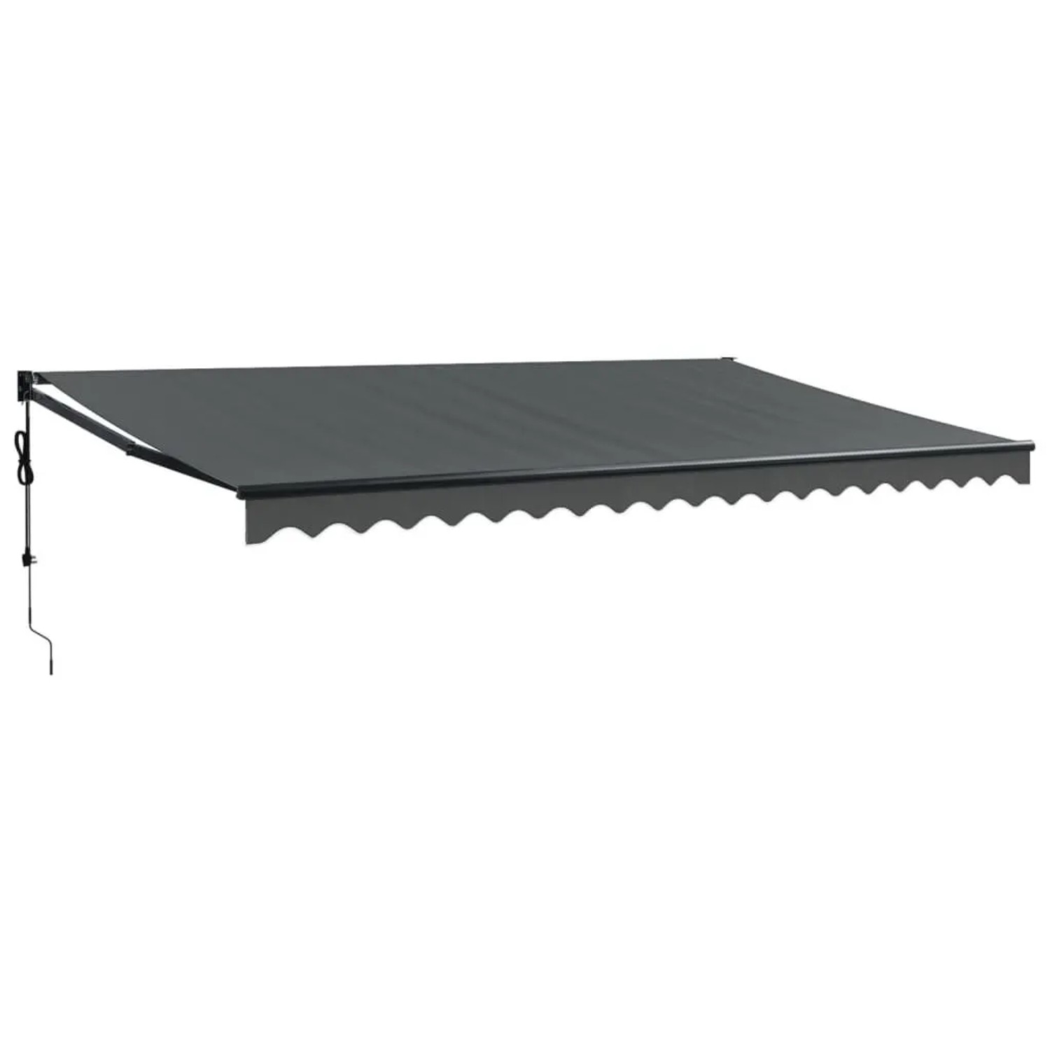 Furnicato Elektrische Markise Mit Kurbel Anthrazit 5x3 M
