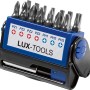LUX Bit-Set, 15-teilig in Kunststoffbox, verschiedene Bits für Schraubarbeiten.