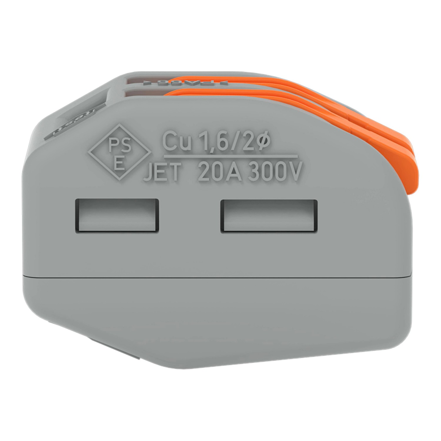 Wago Hebelklemme, 2-polig, für Leiter von 0,08-4 mm², 5er-Set.