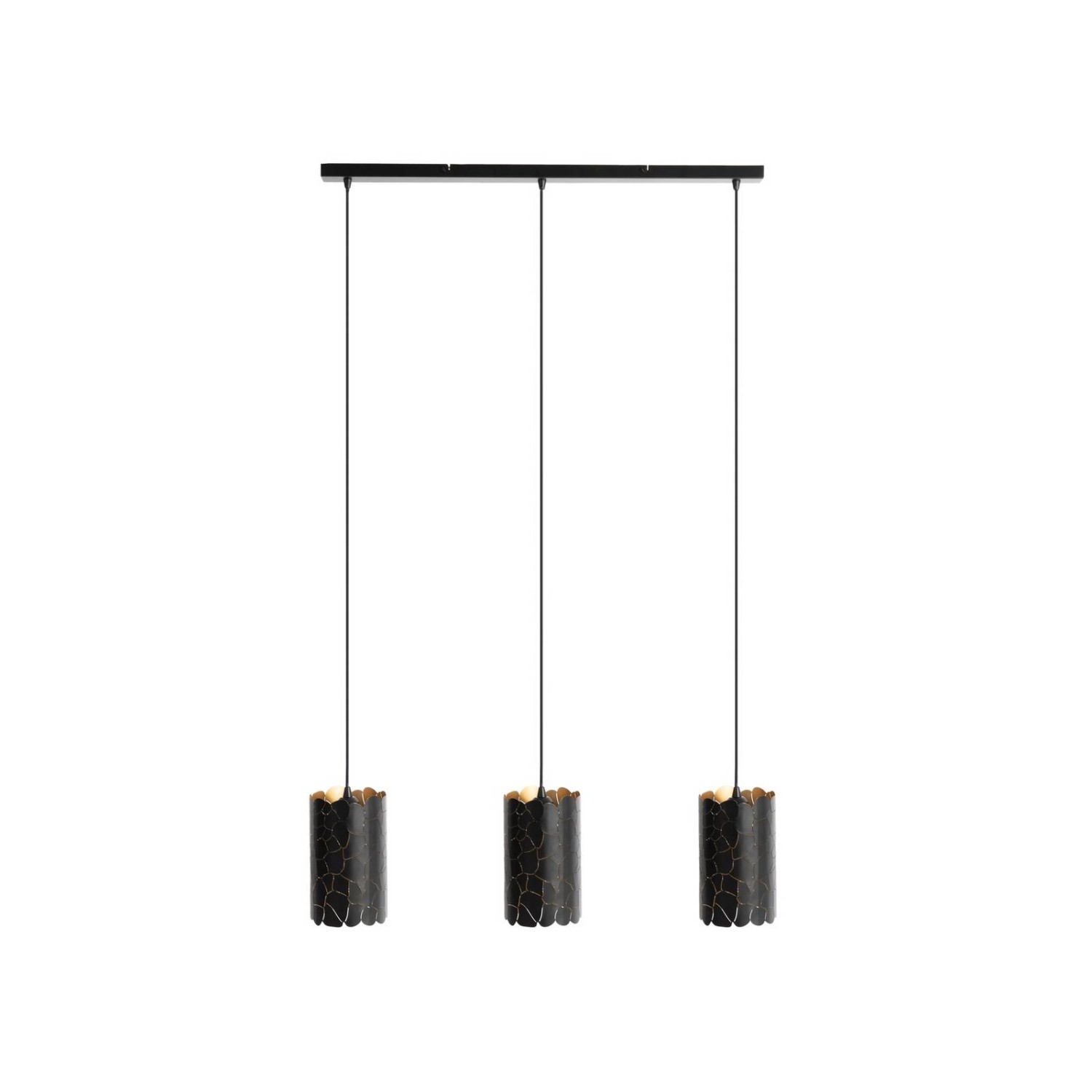 Lindby Pendelleuchte Aralena 10025854 Modern in Schwarz aus Metall 3-flammi günstig online kaufen