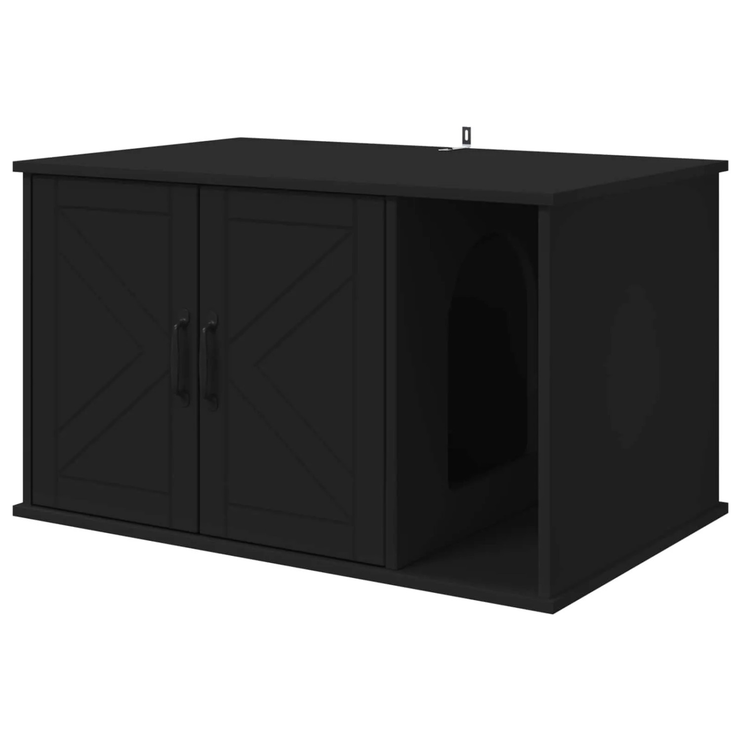vidaXL Katzenhaus Schwarz 85 x 55 x 50 cm Holzwerkstoff 8000735