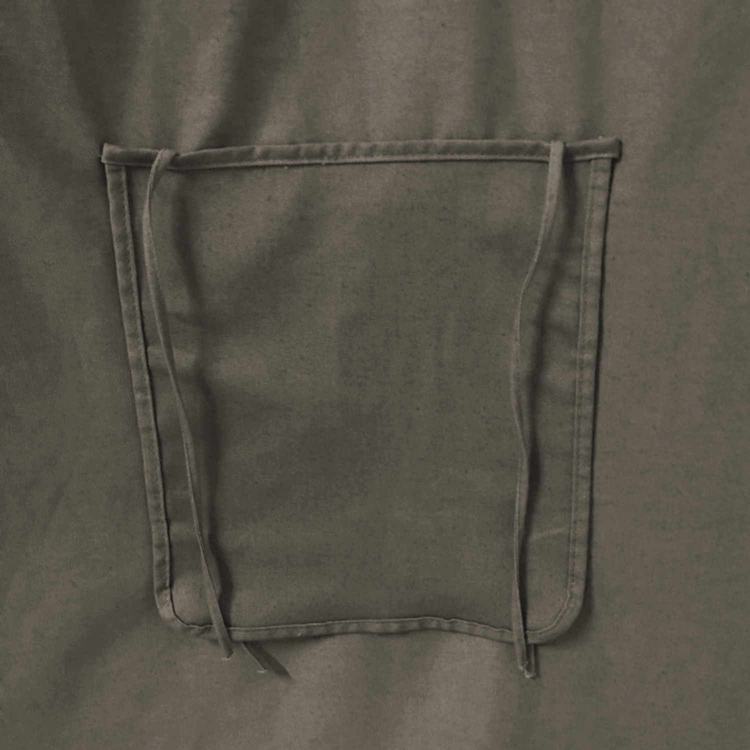 Detailaufnahme: Graues Sunny Alba Tipi Zelt mit Tasche und Schnüren.