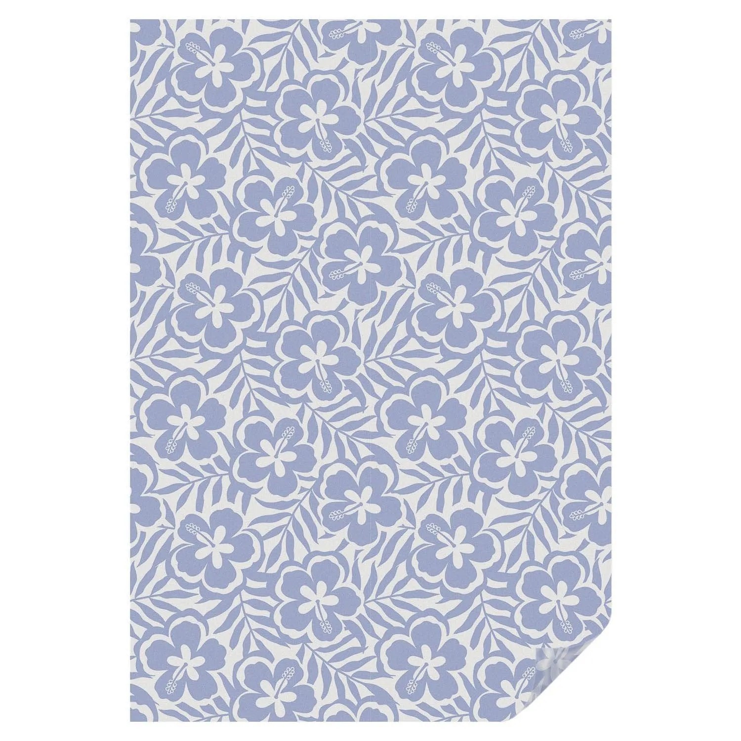 Tulup Fensterfolie Hibiskusblüten Folie für Fenster Sichtschutz 100x146 cm Blau Folie auf Fenster Fensterfolie selbstkle...