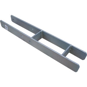 Schwerer H-Pfostenträger, feuerverzinkt, für Zaunbau und Sichtschutz.