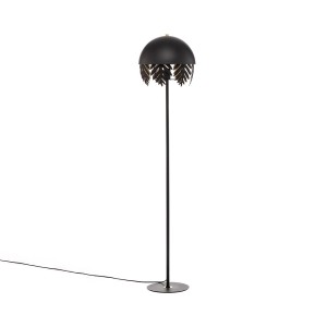 Lucande Stehlampe Aparas 9639645 Design Modern in Schwarz aus Metall 1-flammig E27 Wohnzimmerleuchte
