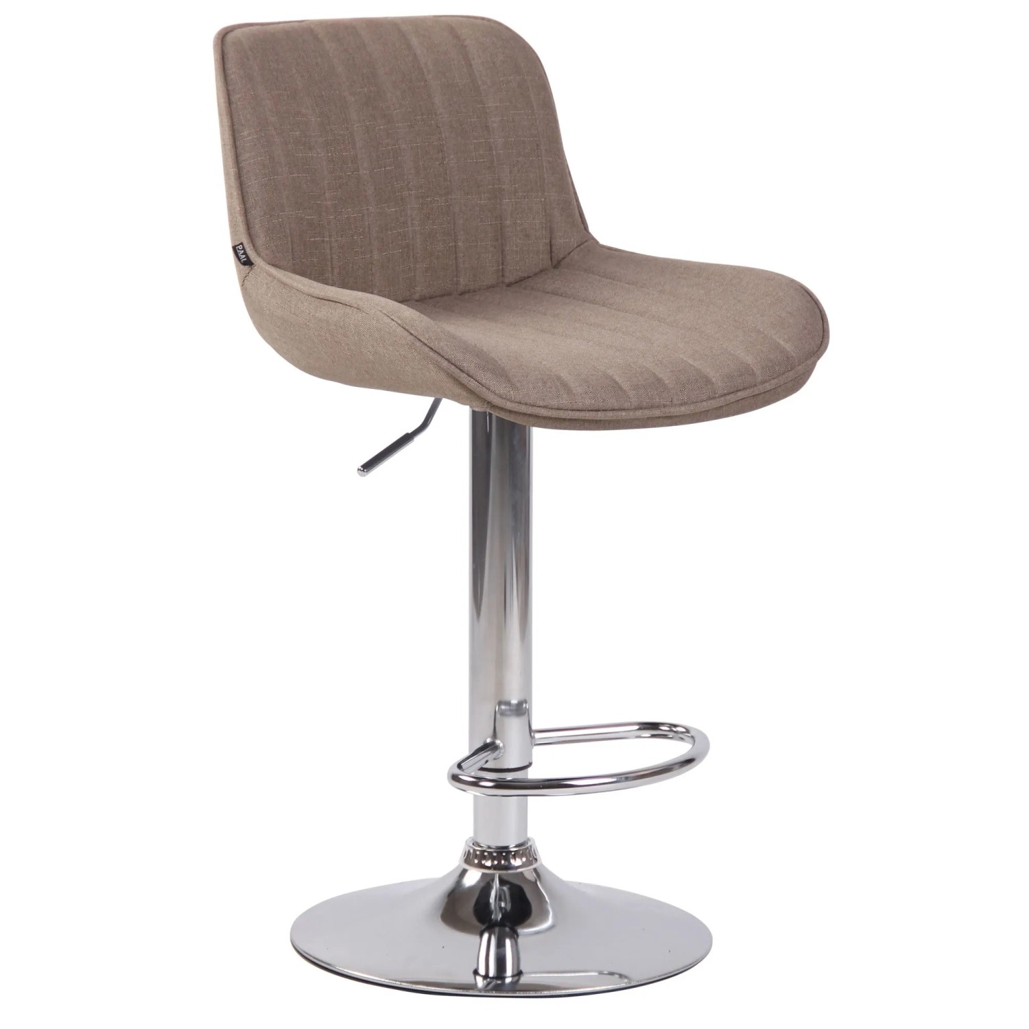 CLP Barhocker Lentini Stoff Taupe/Chrom