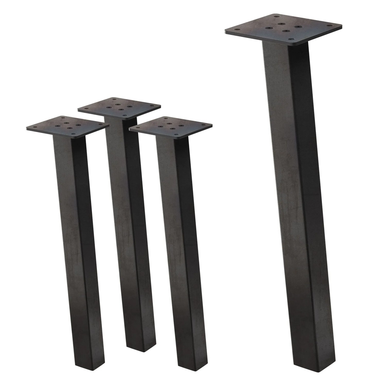 Ml-Design Tischbeine 4er Set I-96GRAD 42 cm Industrial Stahl 4x4cm