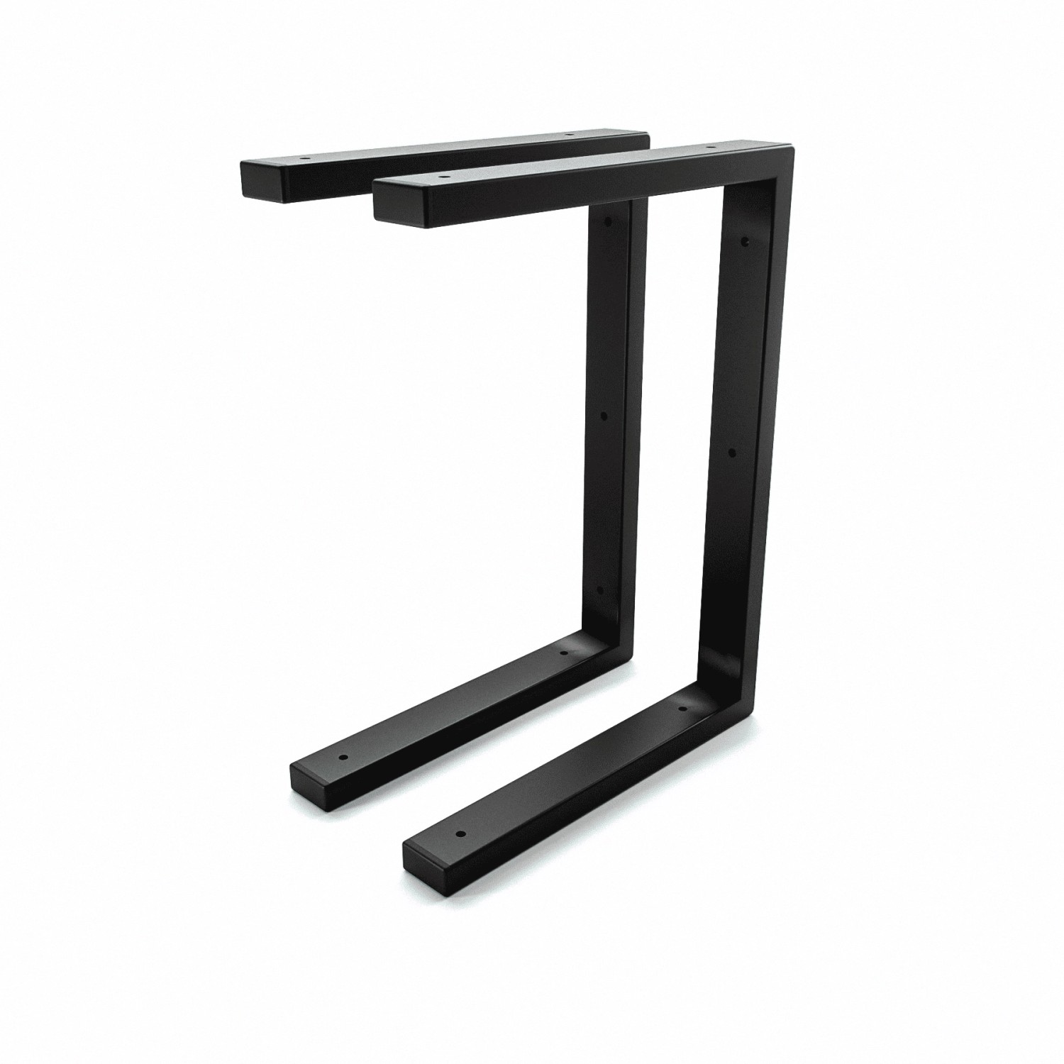 HEVVA Waschtischhalterung LAHN 30 cm Tief 2er Set Schwarz günstig online kaufen