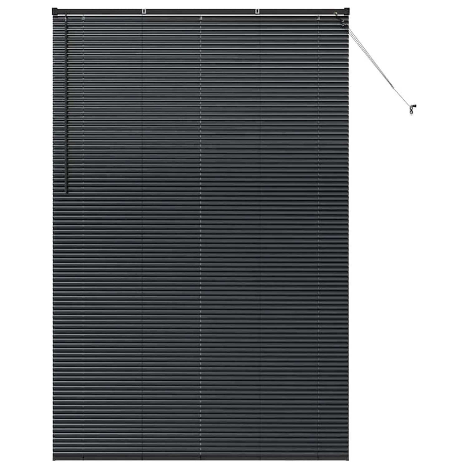 vidaXL Balkenjalousien mit Vorhängen Schwarz 220 x 145 cm Aluminium 4200618 günstig online kaufen