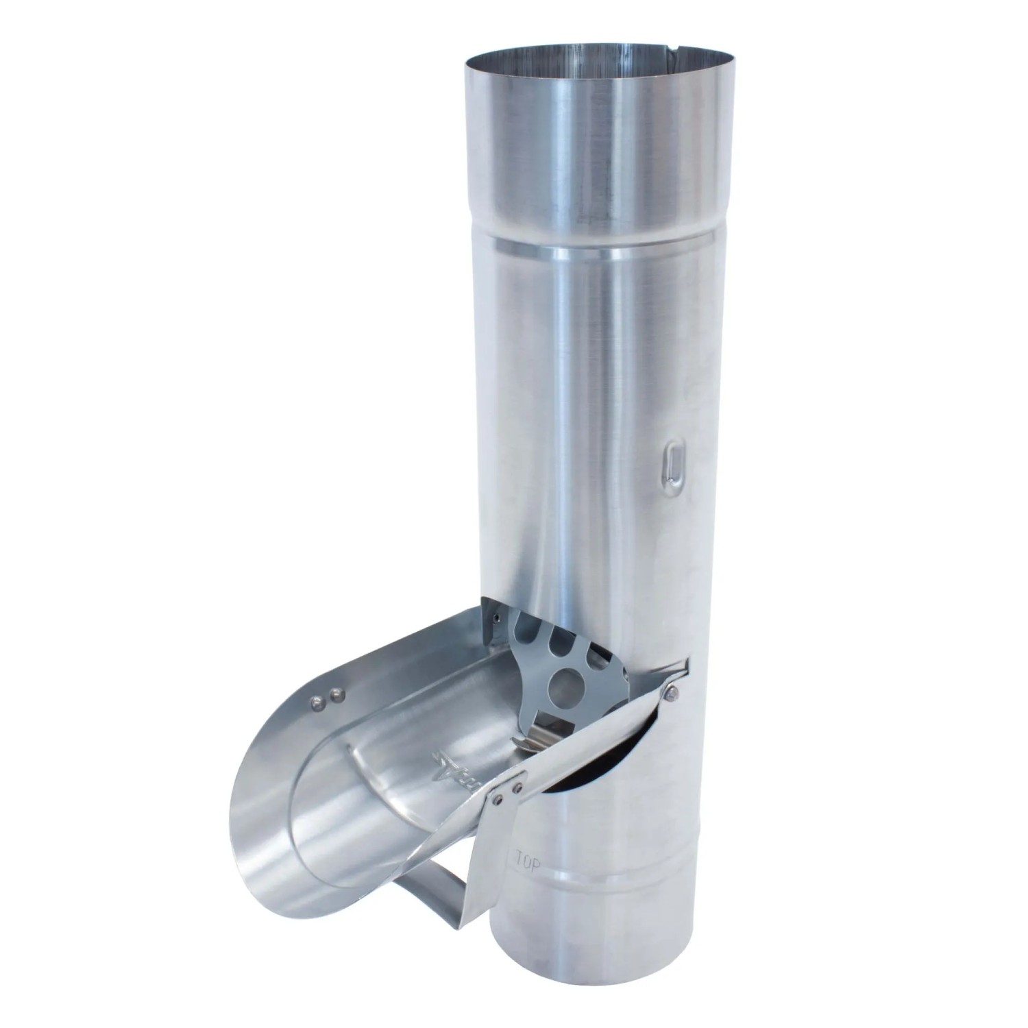 Zambelli Regenrohrklappe mit Sieb Ø 87mm Silber Regenwasserklappe