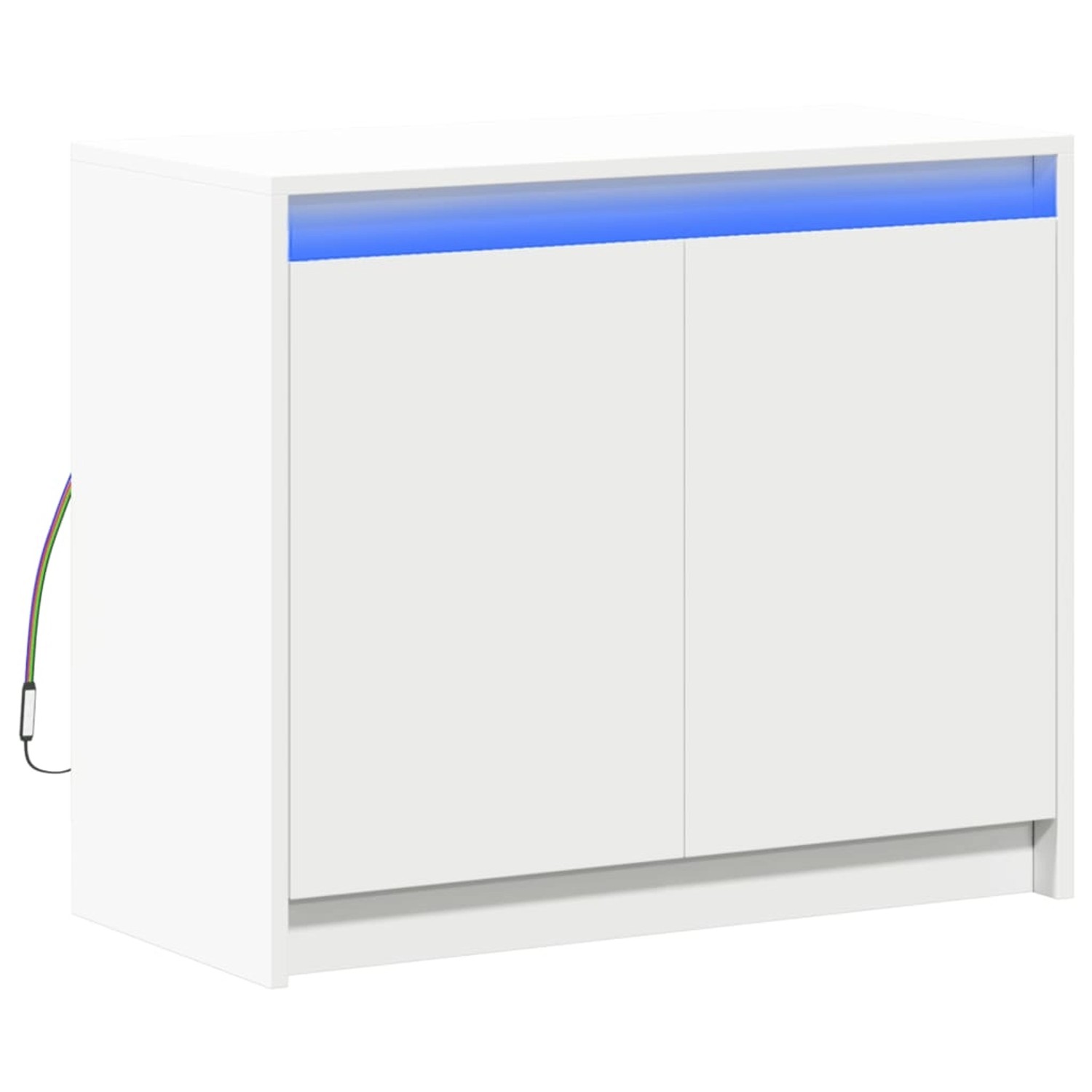 vidaXL LED-Sideboard Weiß 72x34x61 cm Holzwerkstoff 852173 günstig online kaufen