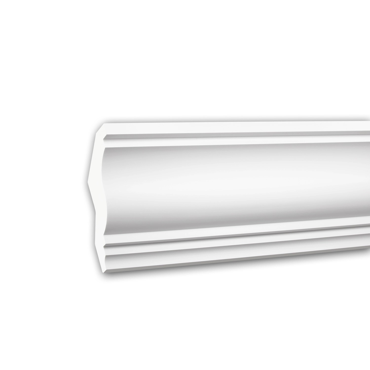 PROFHOME 150273 Eckleiste aus Polyurethan Deckenleiste Stuckleiste 2 m 200 cm x 13 cm x 19,8 cm Weiß