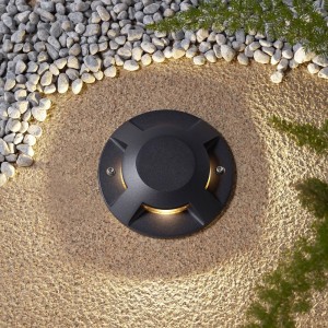 Lucande LED Außenleuchte Jeffrey 10034915 Wasserdicht Modern in Schwarz aus Aluminium 4-flammig