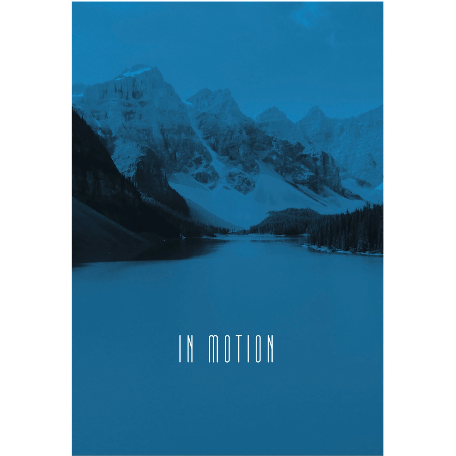 Komar Wandbild Word Lake Blue 50 x 70 cm