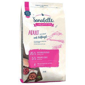 Sanabelle Adult Geflügel 2kg Katzen-Trockenfutter für ausgewachsene Katzen.