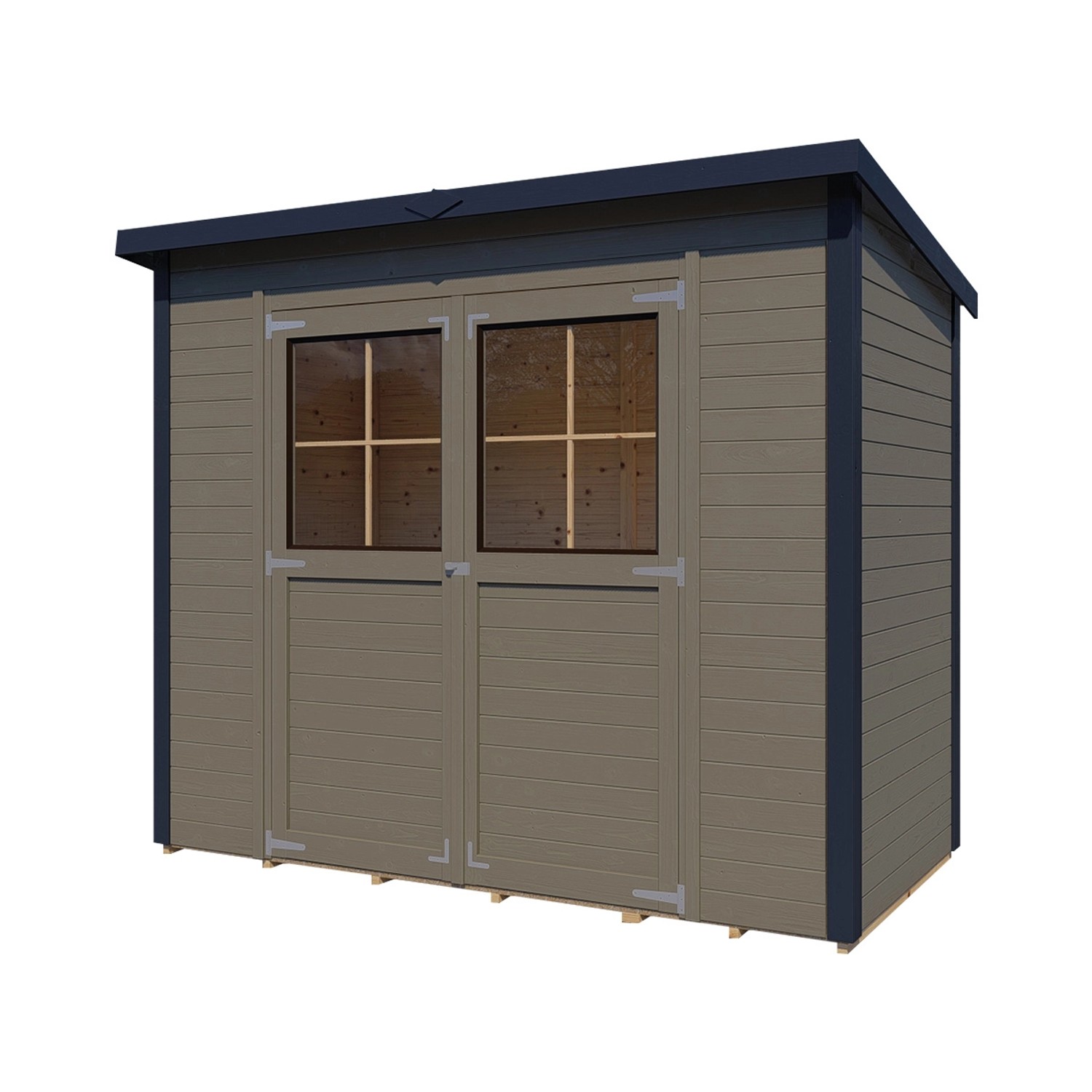 Bertilo Gerätehaus Castano 2 Beige 243 cm x 120 cm FSC®