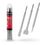 Einhell SDS Plus Meißel Set, 3-teilig (Spitz-, Flach-, Spatmeißel), 250 mm Länge.