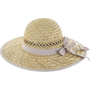 Strohhut Brigitte für Damen, Gartenhut mit Schleife, ideal für Freizeit und Garten.
