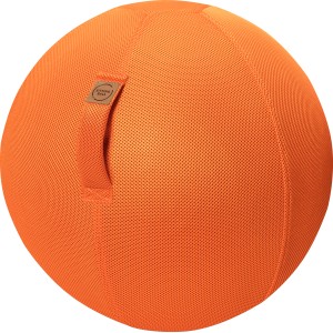 Orangefarbener Sitting Ball Hocker Mesh 150 l mit Tragegriff. Bequemer Sitzsack für Jugendzimmer.