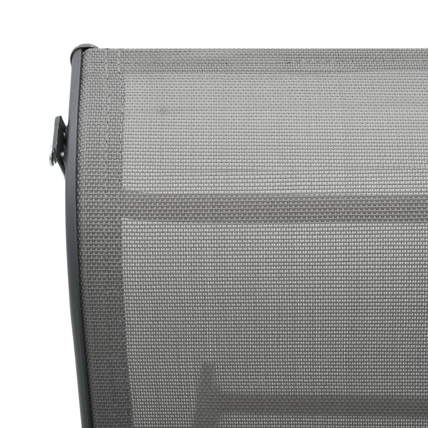 Detailaufnahme: furnicato Sonnenliege mit Aluminiumrahmen und Textilene-Bespannung.