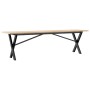 VidaXL Couchtisch mit X-Gestell, 160x40x45 cm, Kiefer Massivholz und Gusseisen.