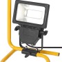 LED-Baustrahler 20W mit gelbem Metallgestell und verstellbarem Neigungswinkel.