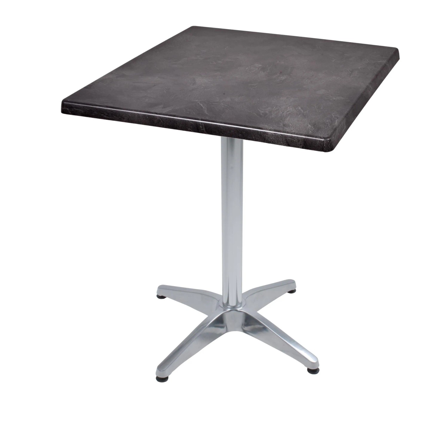 DELUKE Bistrotisch VIDOL 70x70cm Quadratisch Schwarz Holz Cafétisch Bartisch Gartentisch Outdoor-Esstisch