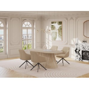 Vente-unique Esstisch Tifuli Beige 200 cm