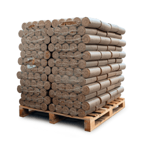 Palette Heizfuxx Holzbriketts Nestro XL Red, 960kg, Hartholzbriketts in Folie auf Palette.