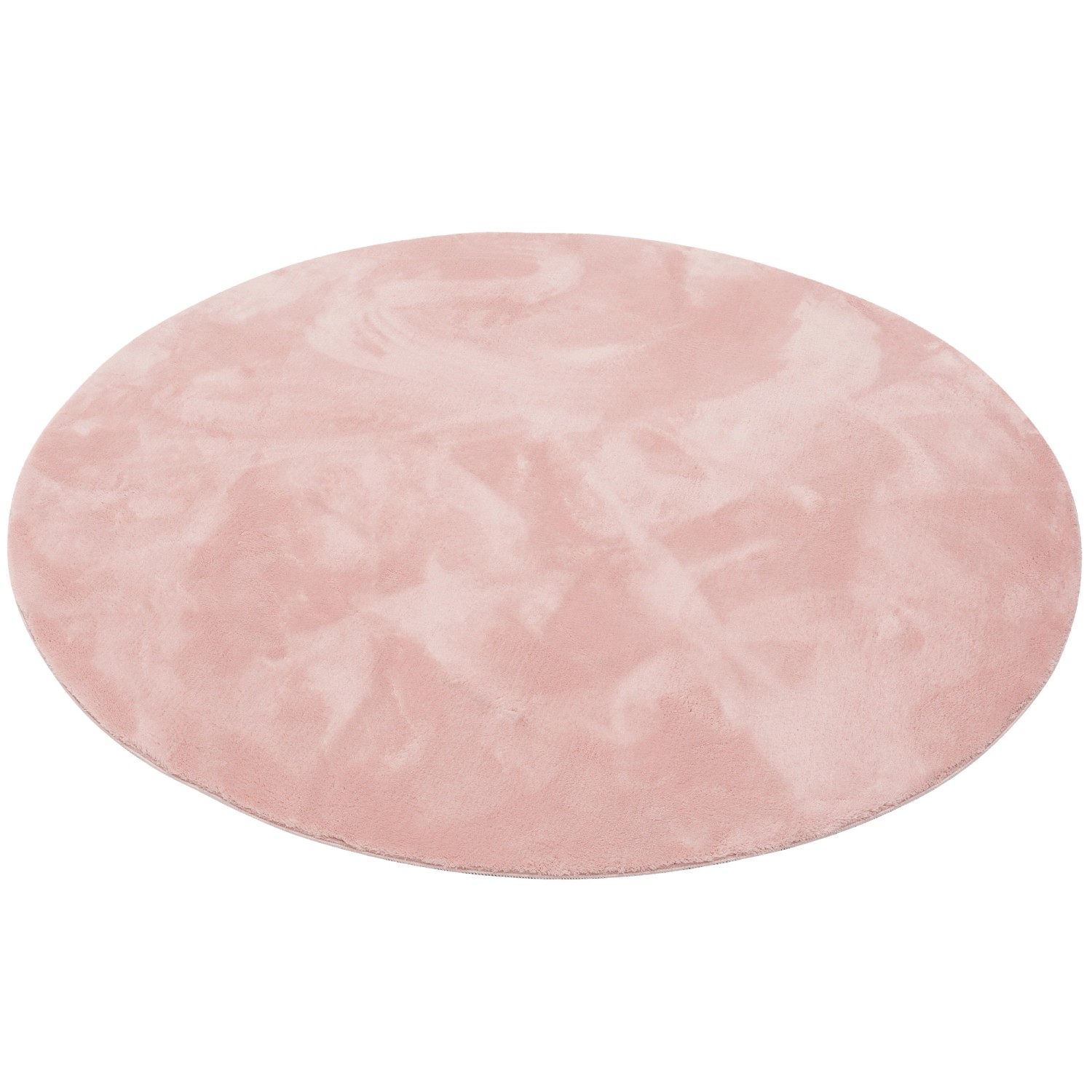 Pergamon Luxus Super Soft Fellteppich Pearl Rund Rosa 120x120cm günstig online kaufen