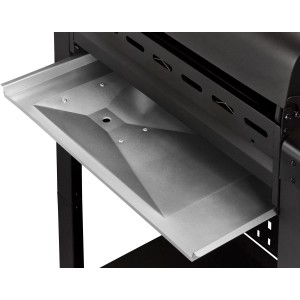Detailaufnahme der Fettschublade des schwarzen Enders® Gasgrill San Diego Next 4.