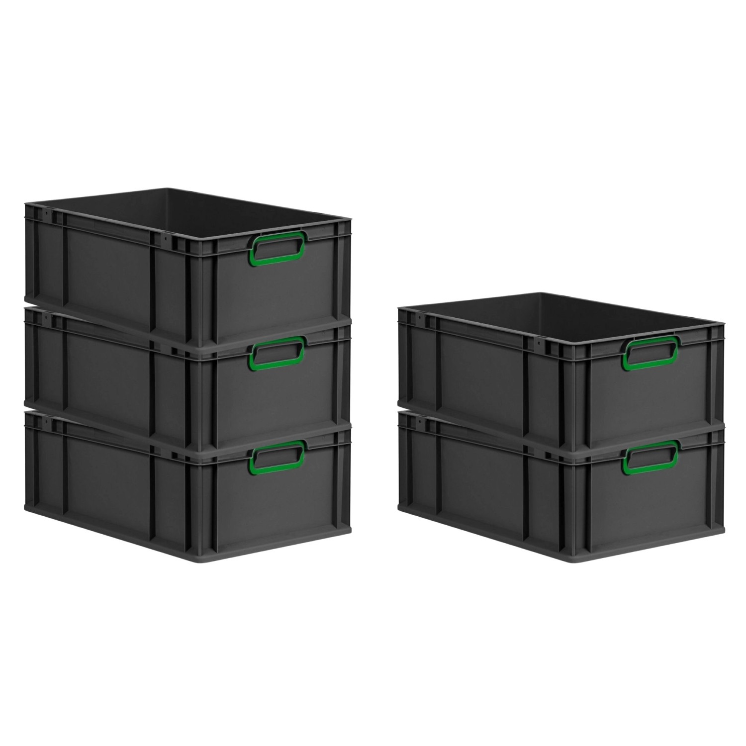 PROREGAL SparSet 5x Eurobox Nextgen Color HxBxT 22x40x60cm 44 Liter Griffe günstig online kaufen