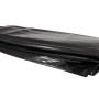 Zusammengelegte, rechteckige MCW Pool Abdeckung (3x2m) aus schwarzer PE-Folie.