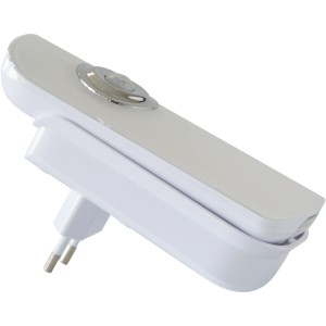 Weißes Müller-Licht LED-Nachtlicht Nox mit Sensor für die Steckdose.