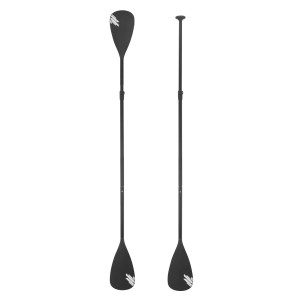 Schwarzes 2in1 Paddel für SUP Board/Kajak von ECD Germany aus Aluminium, verstellbar.