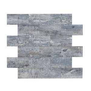 Selbstklebende Dalsys Fliesen in Stein-Marmoroptik Blaugrau, 1m² (11 Stück).