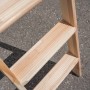 PROREGAL Stufen-Anlegeleiter aus Holz, 6 Stufen, Detailansicht der Holzstufen.