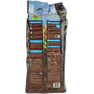 Sack Compo Qualitäts-Blumenerde, 25L, mit reduziertem Gewicht für Zimmer-, Balkon- und Gartenpflanzen.