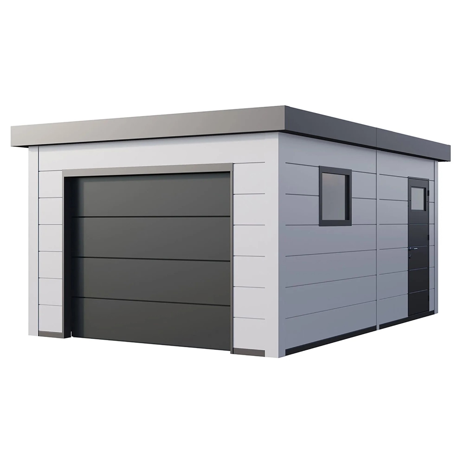 Garage 3654 mit Weiße Ecken 358 cm x 538 cm Weiß günstig online kaufen