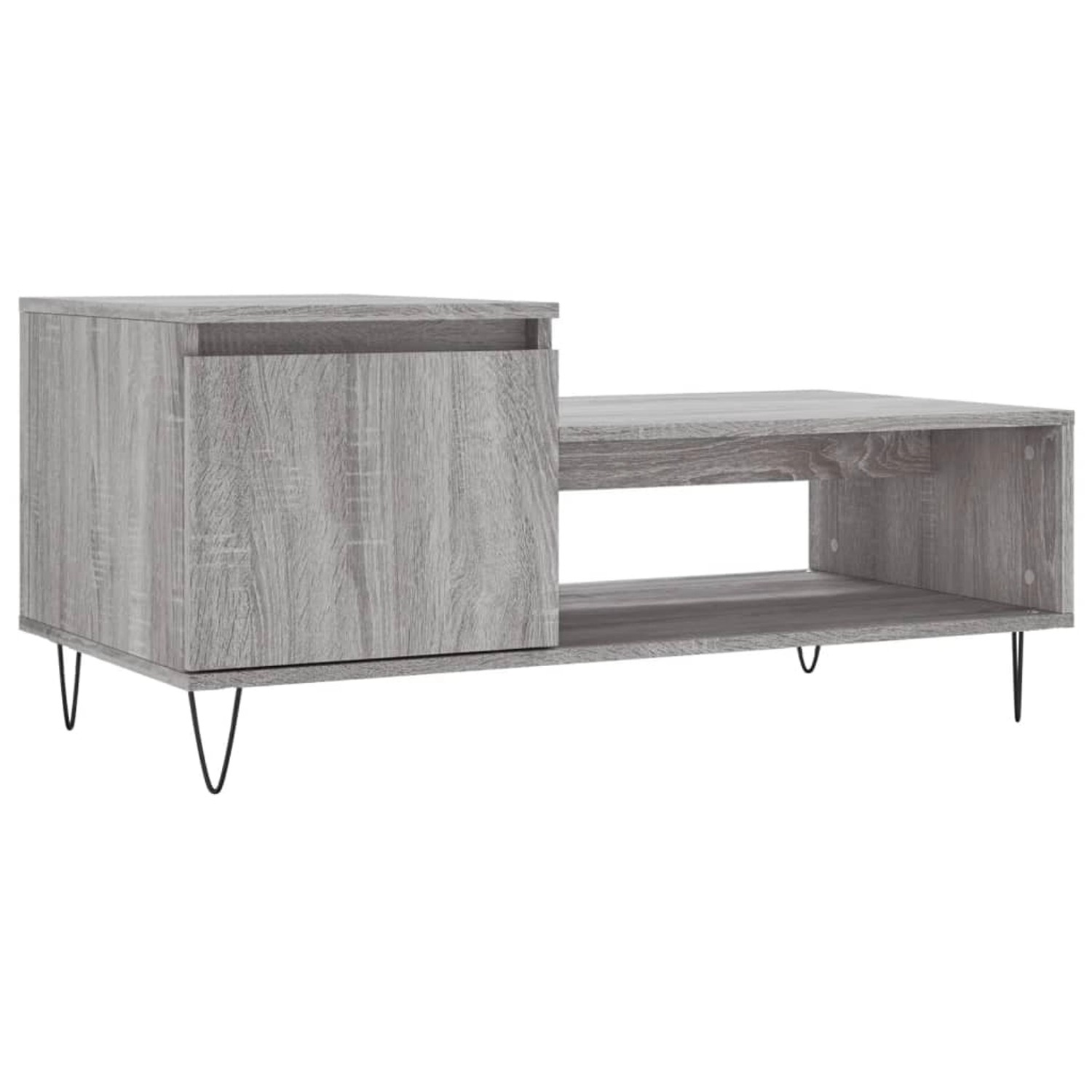 vidaXL Couchtisch Grau Sonoma 100x50x45 cm Holzwerkstoff Modell 4 günstig online kaufen