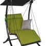 Angerer Hollywoodschaukel Swing Smart Lime, 1-Sitzer mit grünem Kissen und Sonnendach.