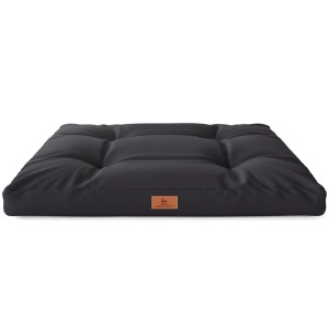 Schwarzes Knuffelwuff Hundekissen Gatsby Cordura, 110x89cm, gesteppt.