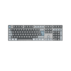 Kabellose Hama Multi-Device-Tastatur WK-800, mechanisch, mit LED-Beleuchtung in Schwarz.
