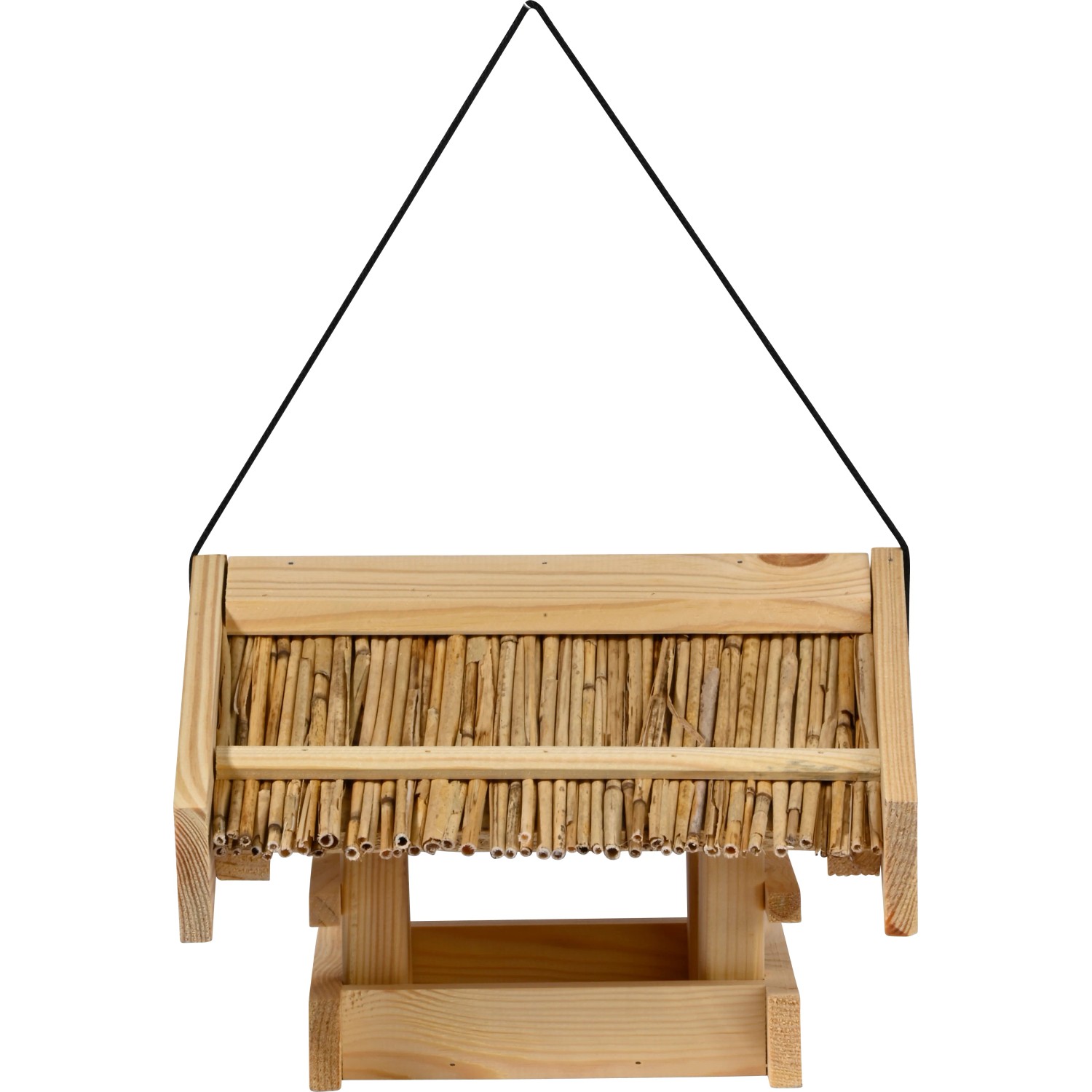 Dobar Vogelhaus Torshavn mit Schilfdach zum Aufhängen 30 cm x 28 cm x