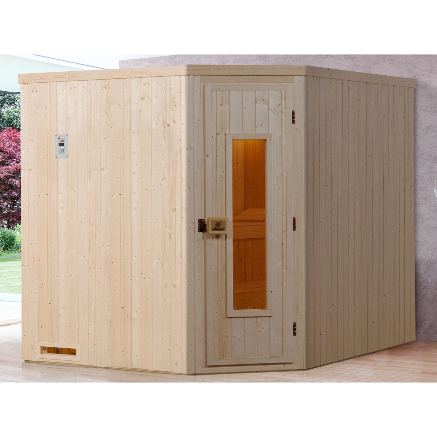 Weka Element-Ecksauna 508 BioS Set Gr. 4 mit Holztür günstig online kaufen