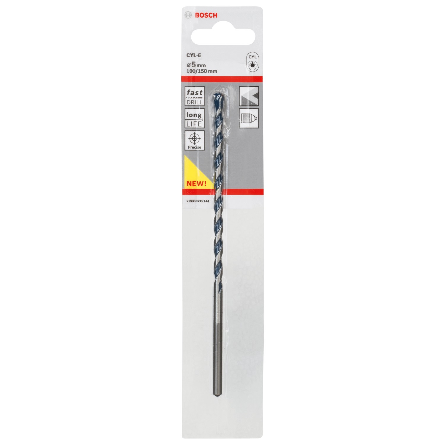 Bosch Bohrer CYL-5 für Beton 5 mm x 100 mm x 150 mm günstig online kaufen