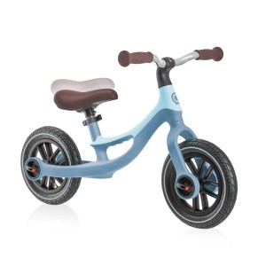 Globber Go Bike Elite Air Laufrad, 10 Zoll, pastellblau, mit Luftbereifung und verstellbarem Sattel.