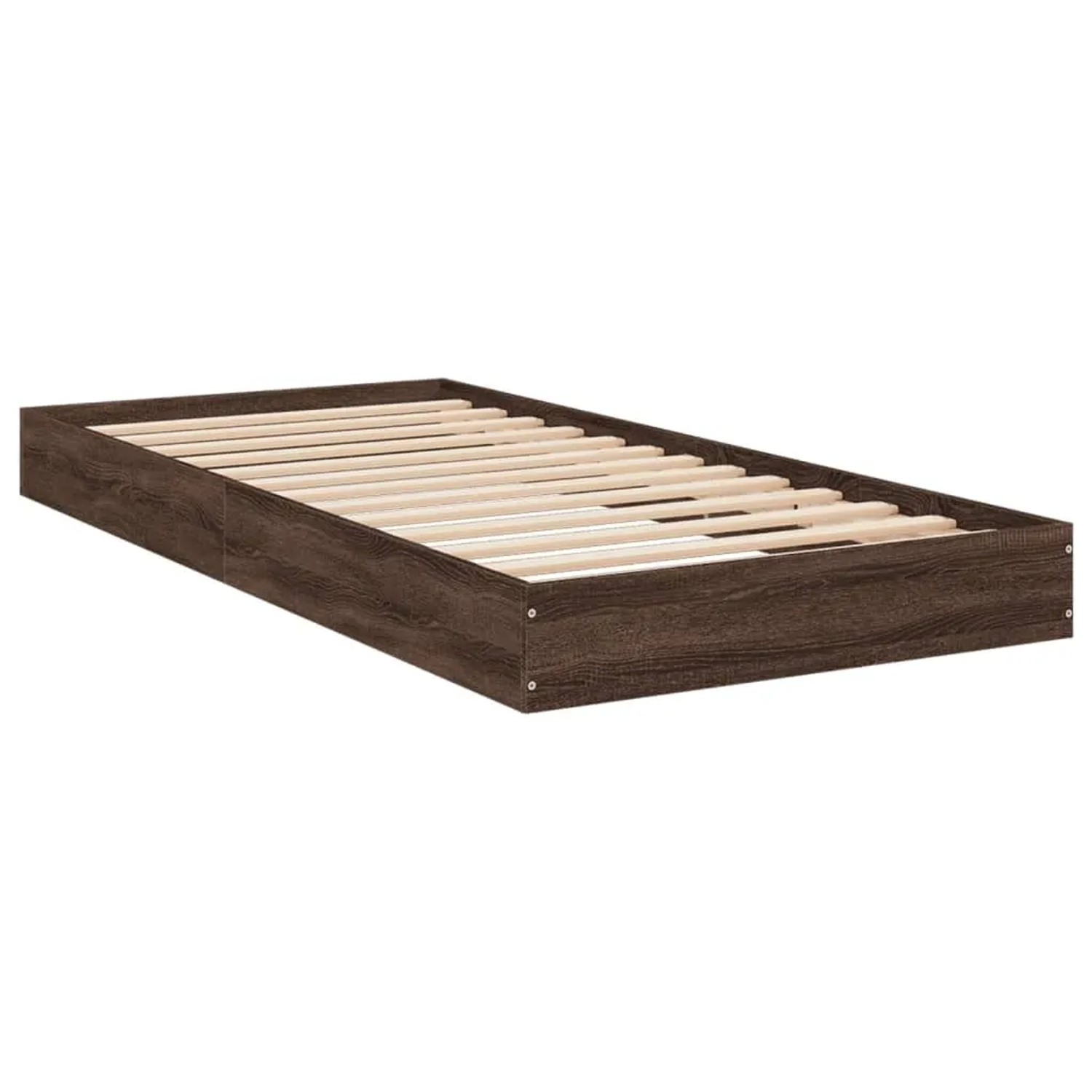 vidaXL Bettgestell ohne Matratze Braun Eiche 75x190 cm Holzwerkstoff 842083 günstig online kaufen
