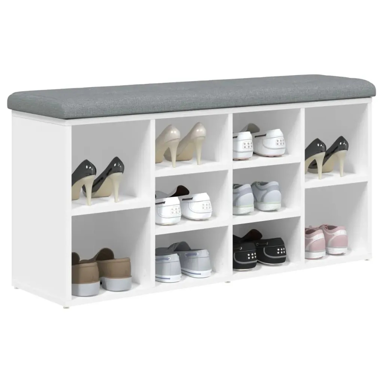 vidaXL Schuhbank Weiß 102 x 32 x 50 cm Holzwerkstoff kaufen bei OBI