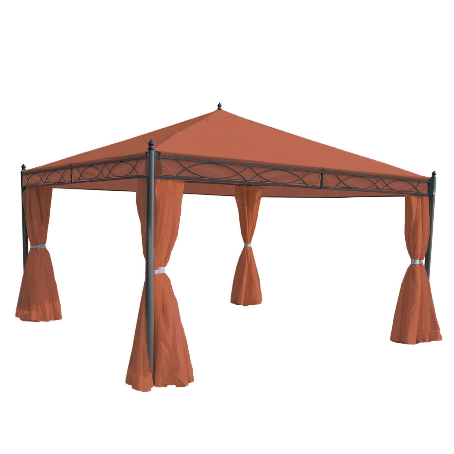 MCW Pergola Calpe Terracotta-Braun 4x4m